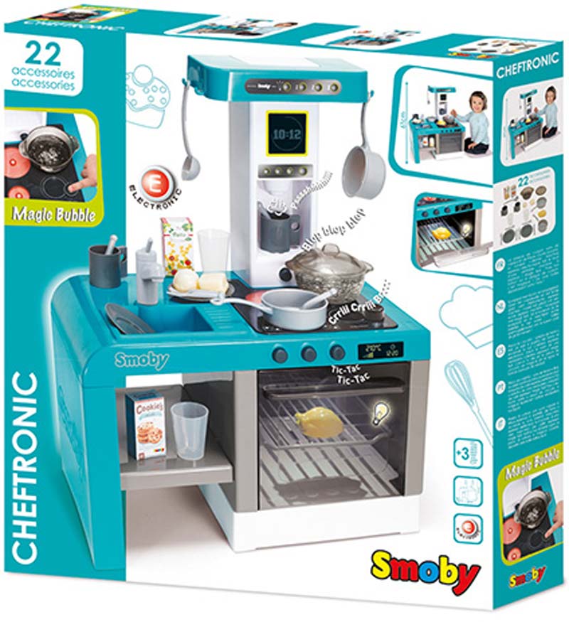 Упаковка кухни для детей Smoby Tefal Cheftronic пузырьки свет звук 311409