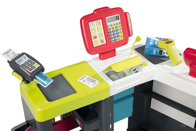 Касса с калькулятором и терминалом для приеме денег в наборе Smoby Maxi Market