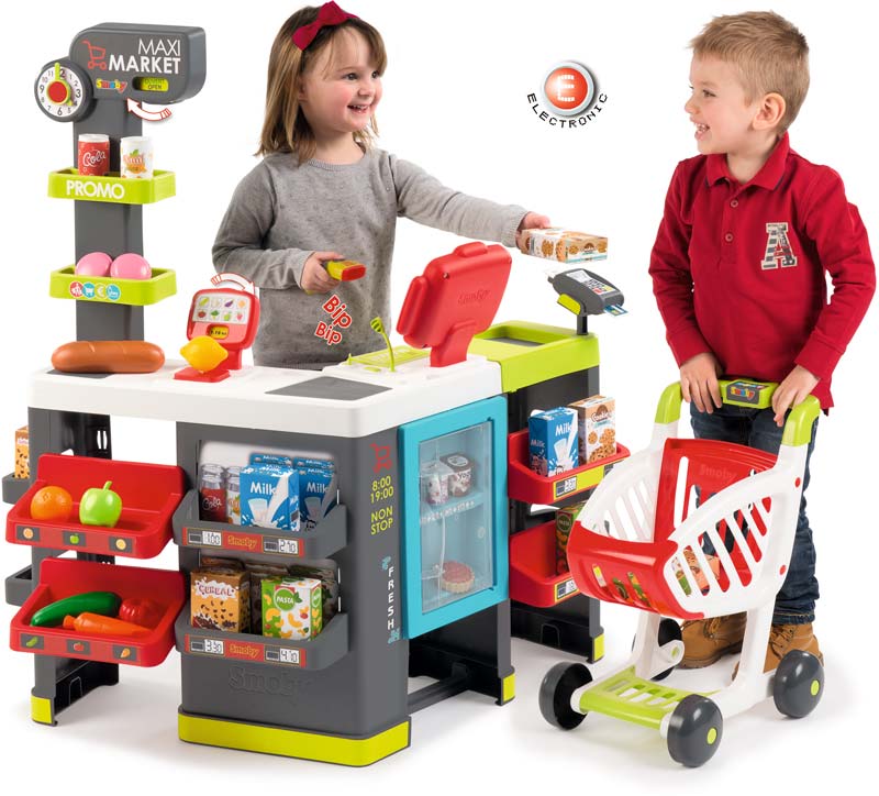 Супермаркет Smoby Maxi Market со светом и звуком 350215 для детей от 3 лет