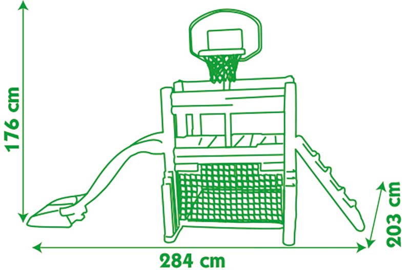 Размеры спортивно-игрового комплекса Smoby 840203