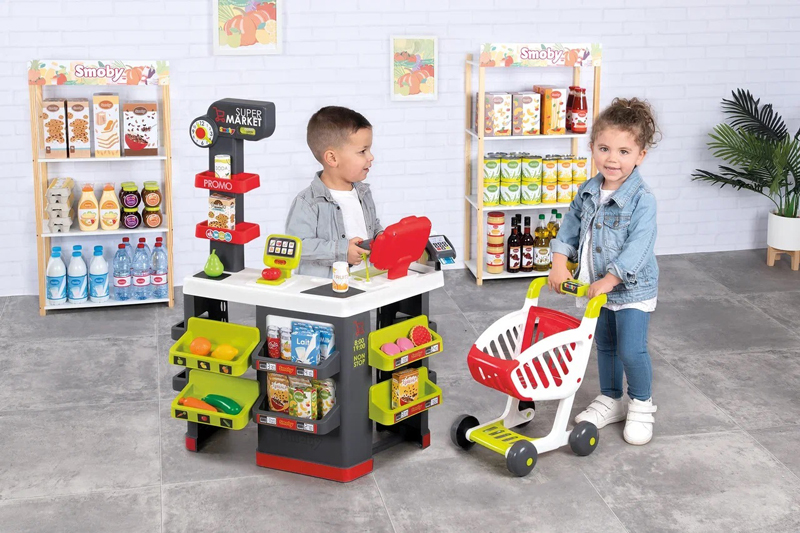 Супермаркет Smoby Market 350228 подходит для детей с 3х лет