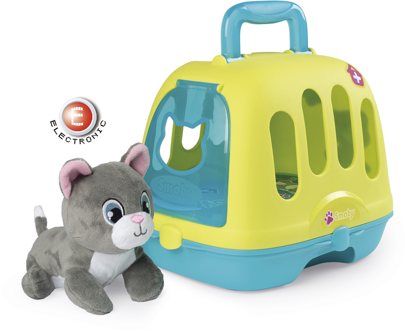 Игровой набор Ветеринарный чемоданчик-переноска Smoby с котенком 340300